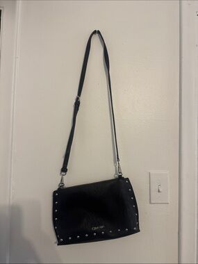 Calvin Klein Black Stud Accent Crossbody Bag